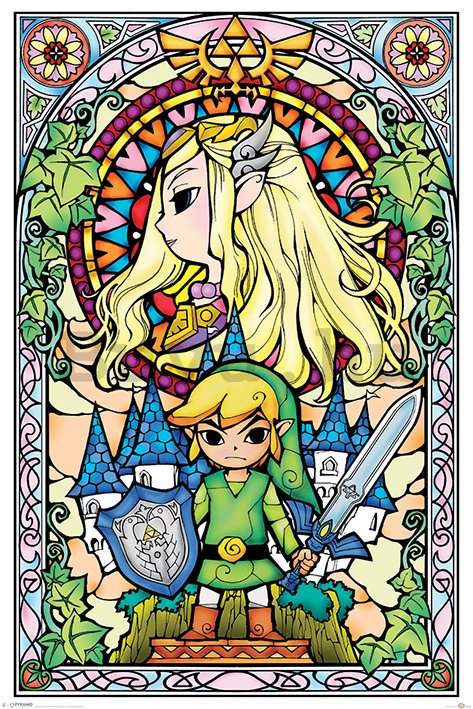Plakát The Legend Of Zelda (Stained Glass)