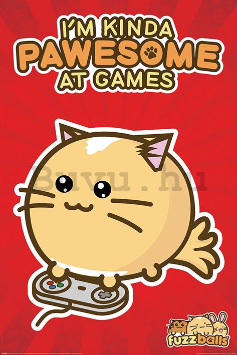 Plakát Fuzzball (Pawsome Gamer)