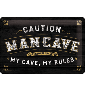 Fémtáblák: Man Cave - 30x20 cm