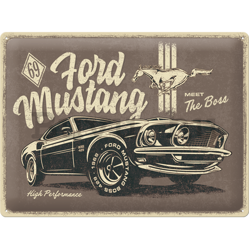 Fémtáblák: Ford Mustang (The Boss) - 40x30 cm