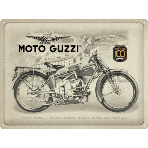 Fémtáblák: Moto Guzzi 100 Years Anniversary (Special Edition) - 40x30 cm