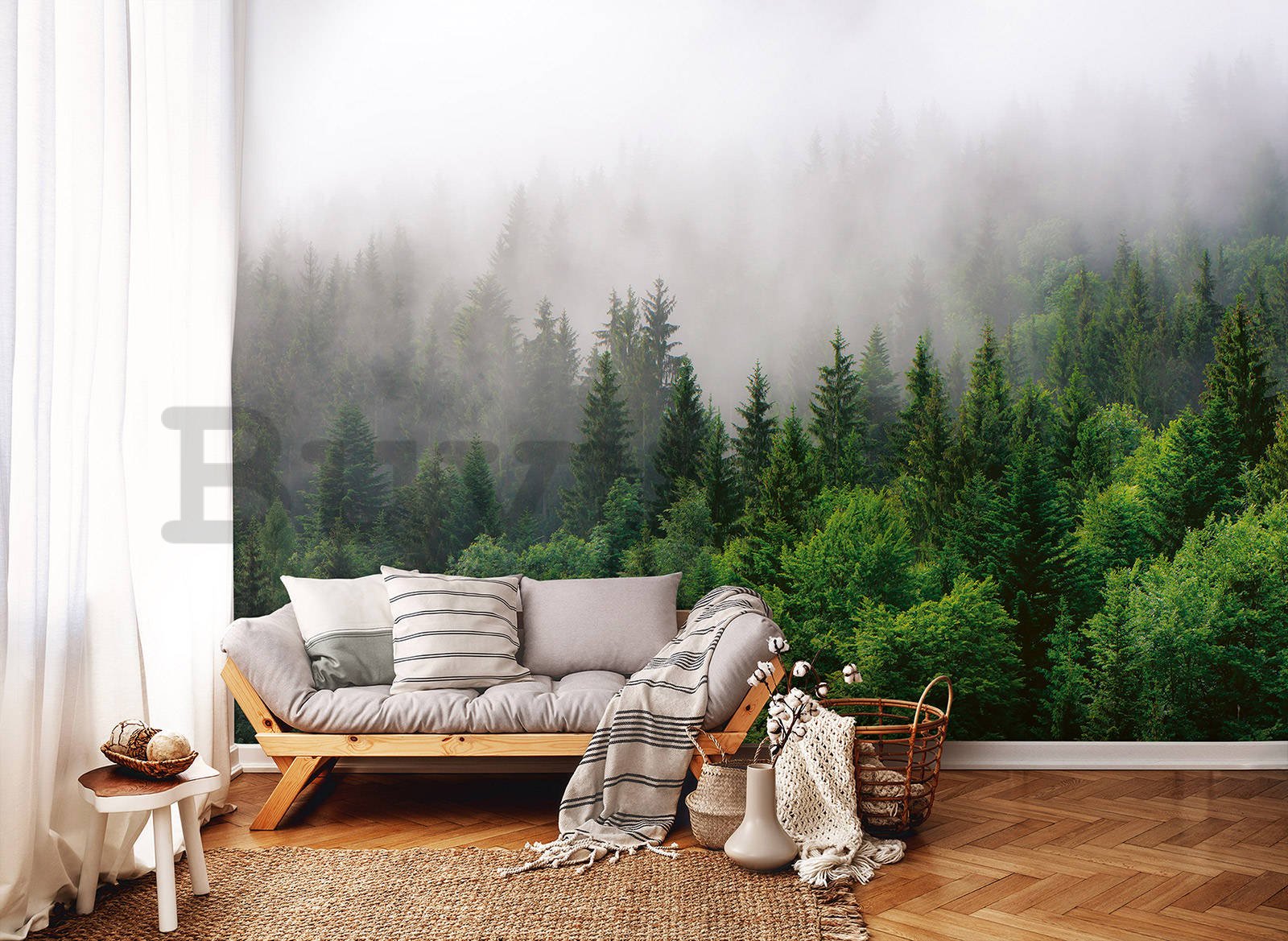 Vlies fotótapéta: Köd az erdő felett (2) - 254x184 cm