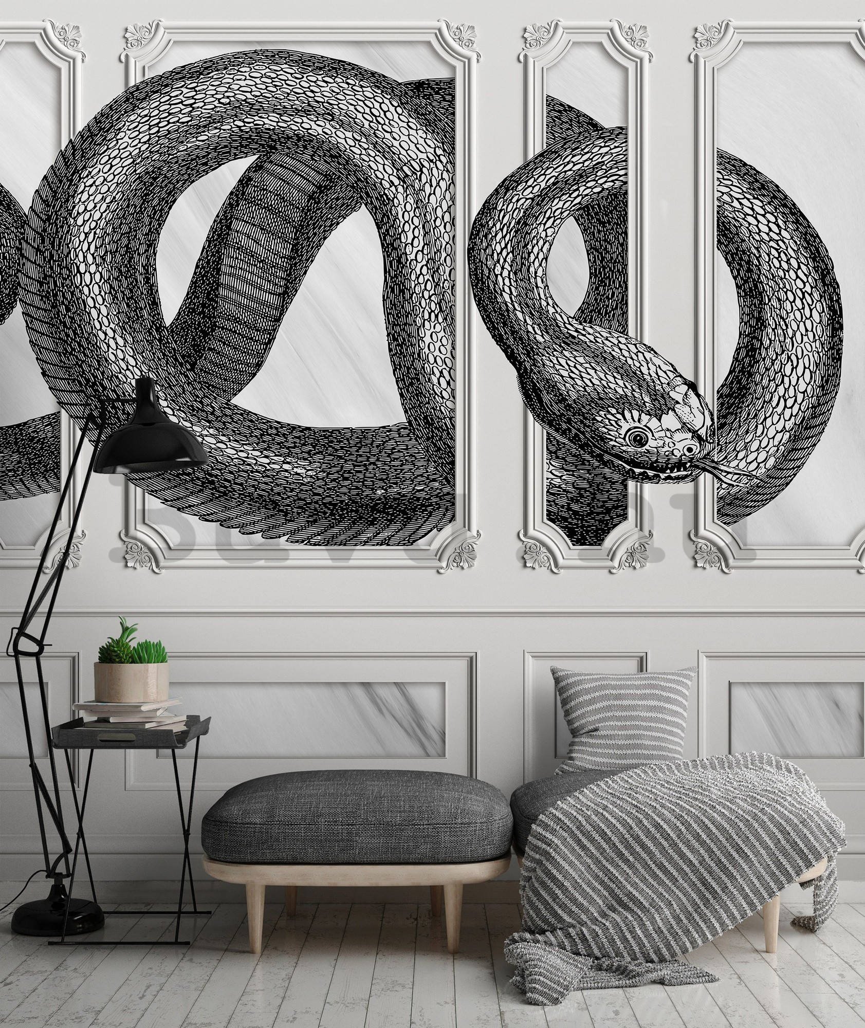 Vlies fotótapéta: Kígyó dekoráció - 254x184 cm