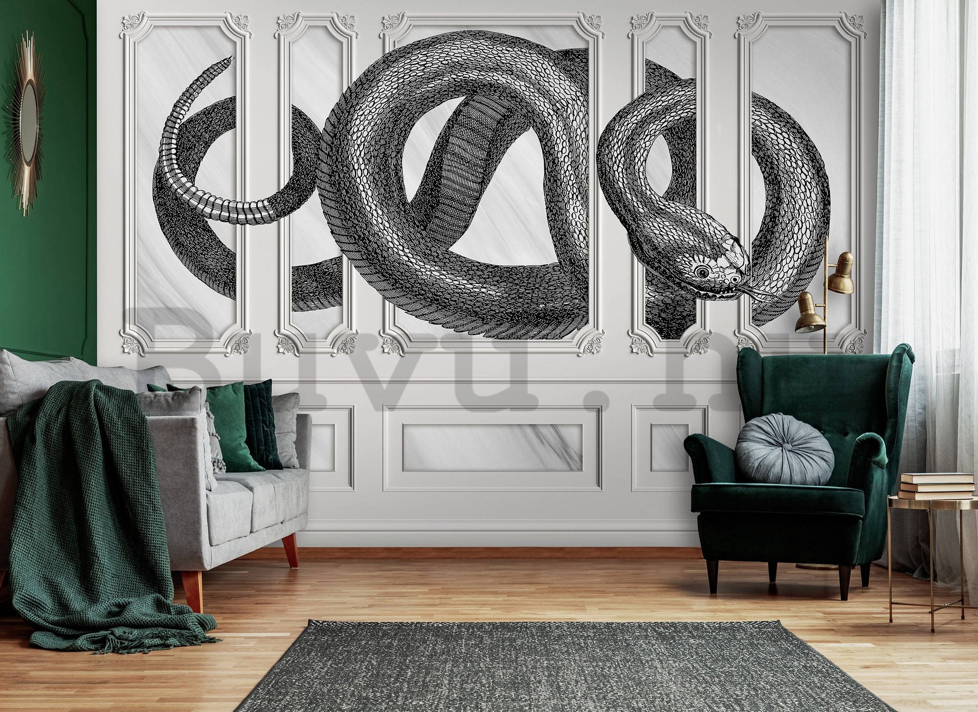 Vlies fotótapéta: Kígyó dekoráció - 368x254 cm