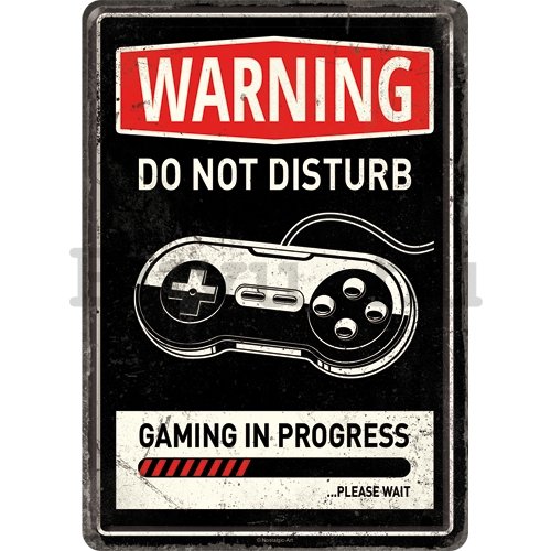 Fém képeslap - Gaming in Progress
