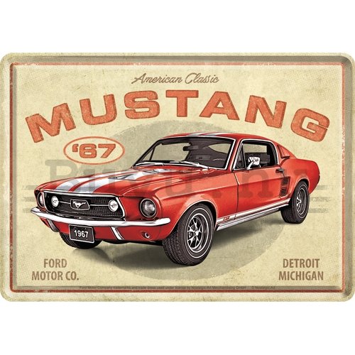 Fém képeslap - Ford Mustang GT 1967