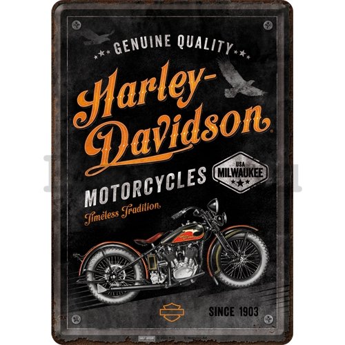 Fém képeslap - Harley-Davidson Timeless Tradition