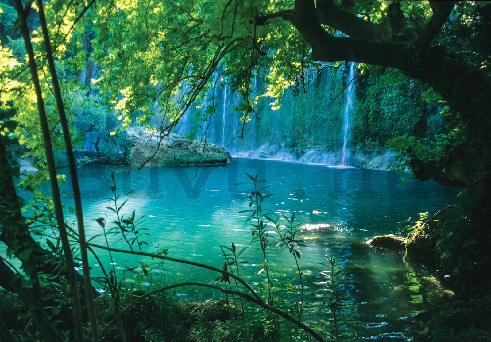 Vlies fotótapéta: Kursunlu vízesés (Antalya, Törökország) - 254x184 cm