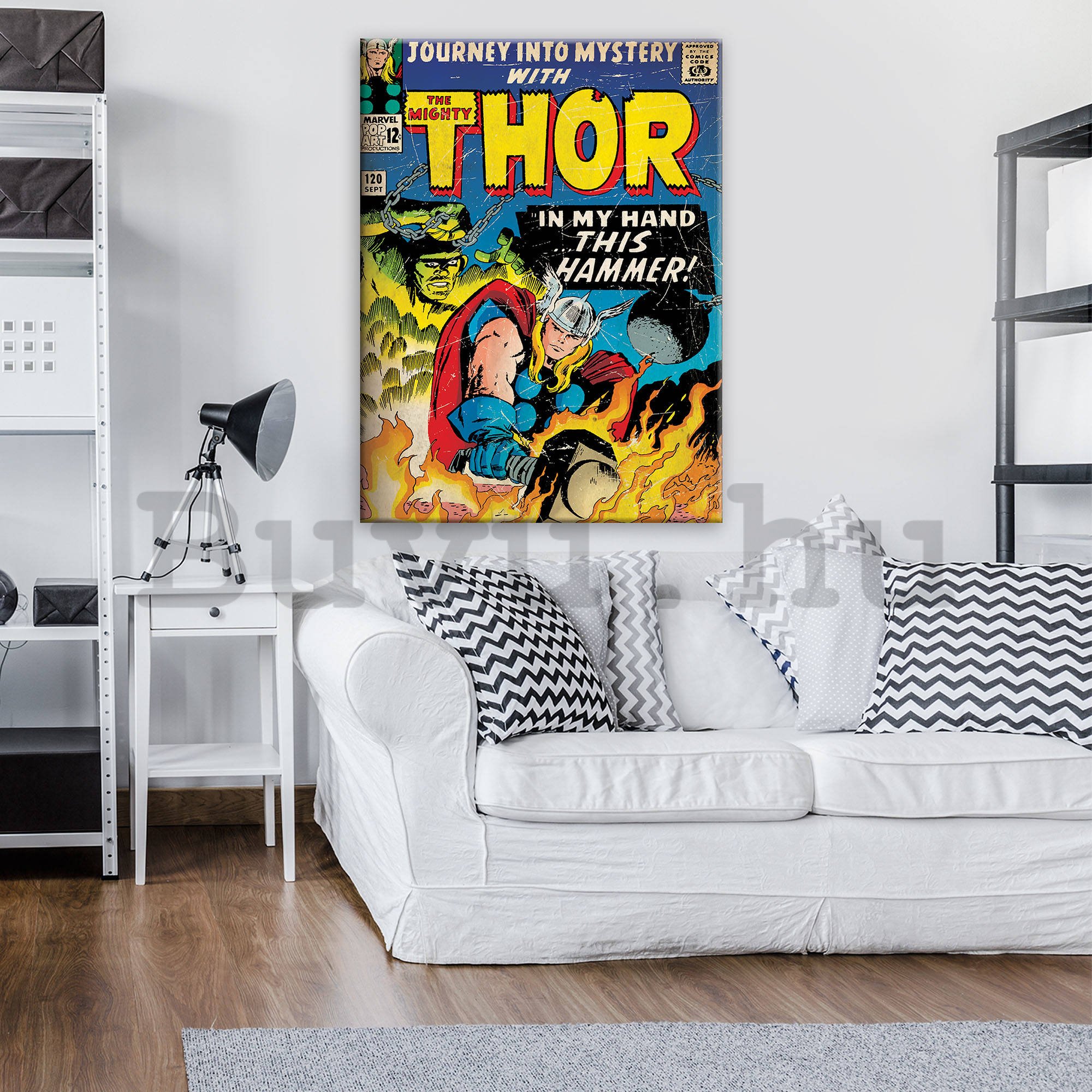 Vászonkép: The Mighty Thor (In My Hand This Hammer!) - 75x100 cm