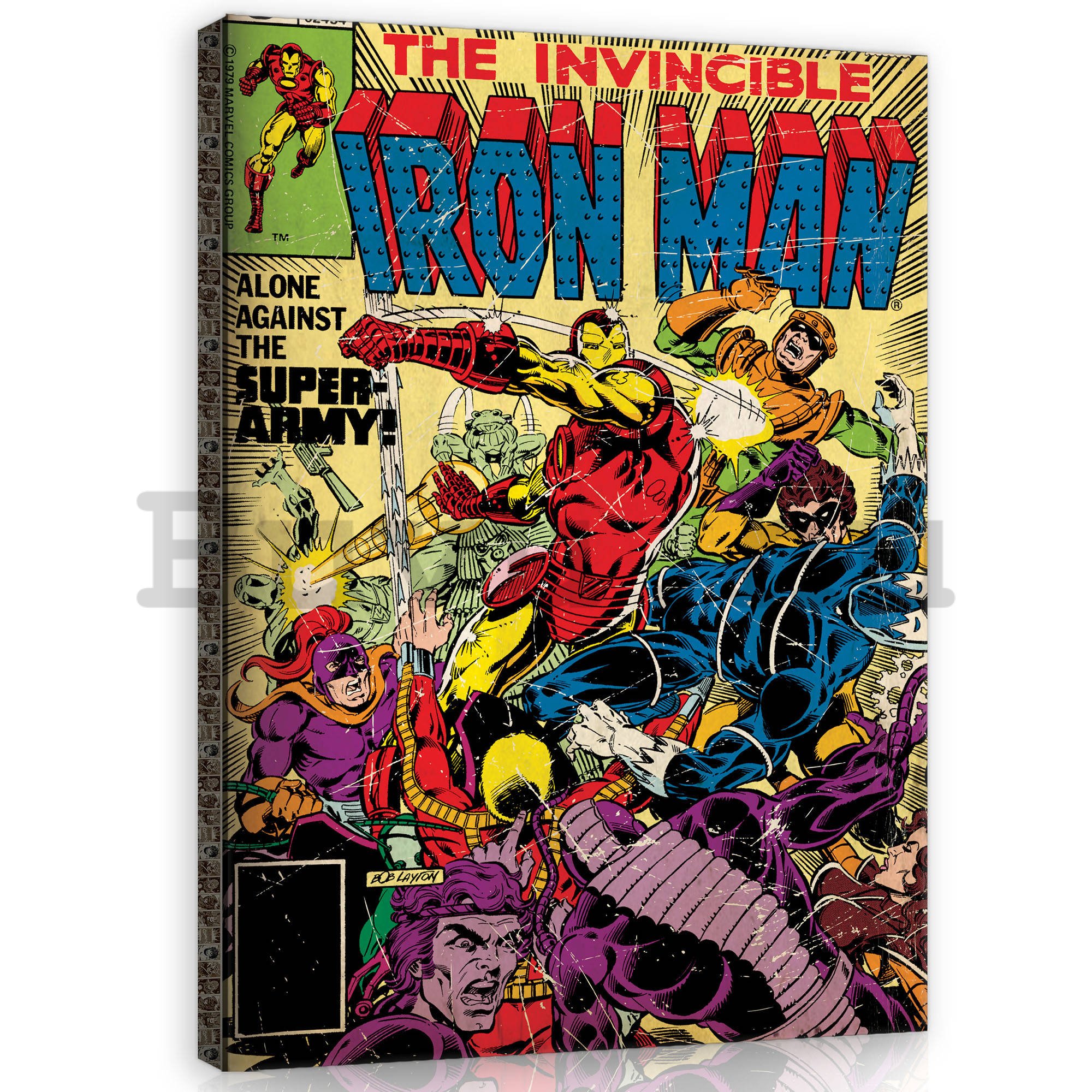 Vászonkép: The Invincible Iron Man (Alone Against the Super-Army!) - 80x60 cm