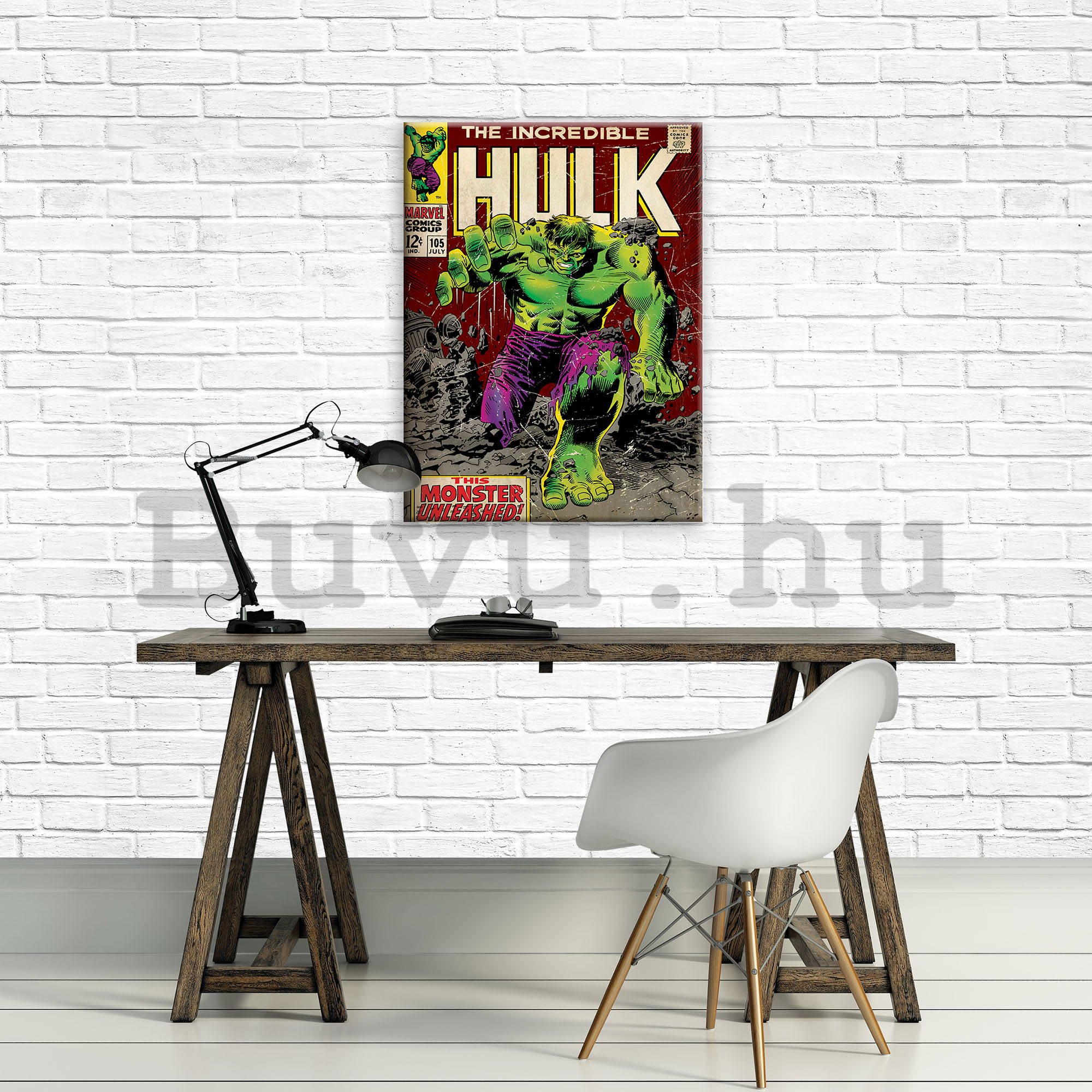 Vászonkép: The Incredible Hulk (This Monster Unleashed!) - 80x60 cm