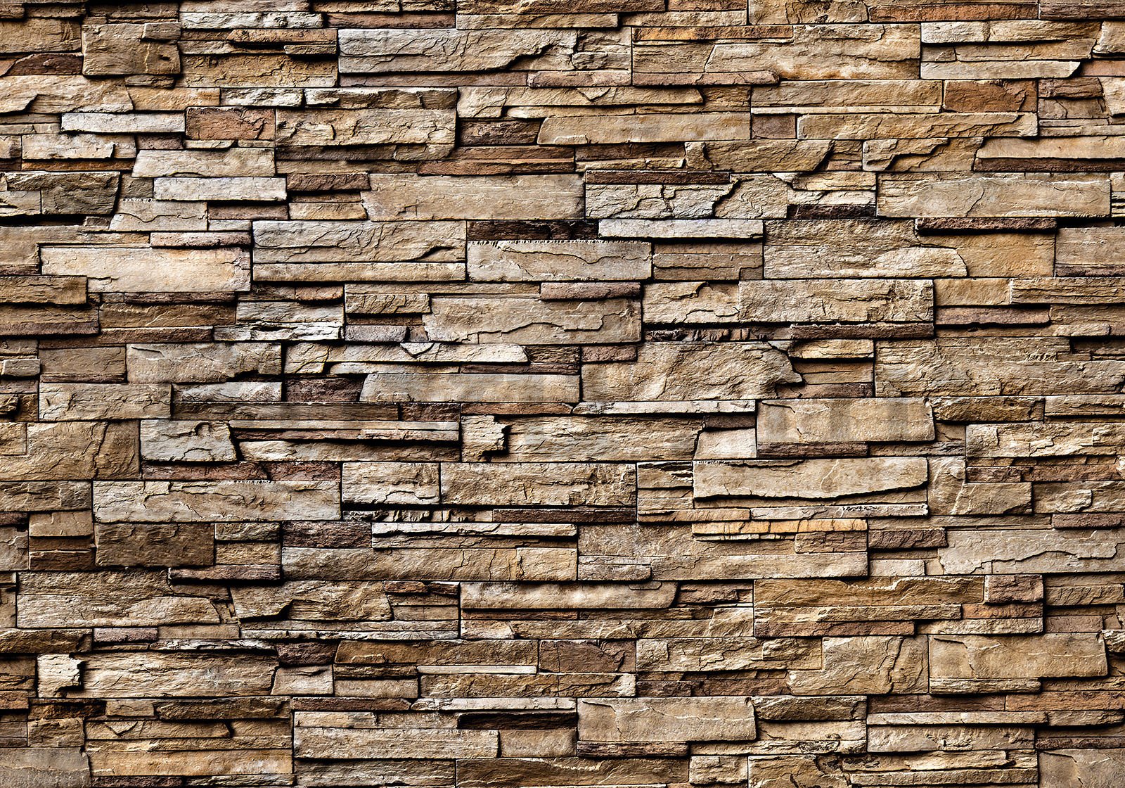 Vlies fotótapéta: Kőfal (barna) - 300x210 cm