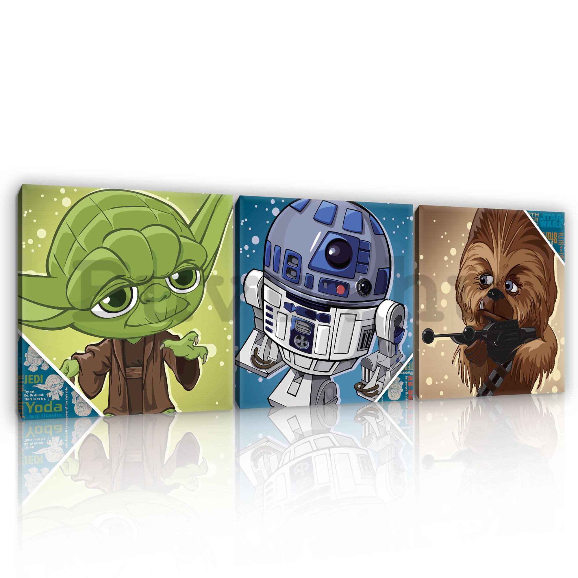 Vászonkép: Star Wars Mini Good Guys - készlet 3db 25x25cm