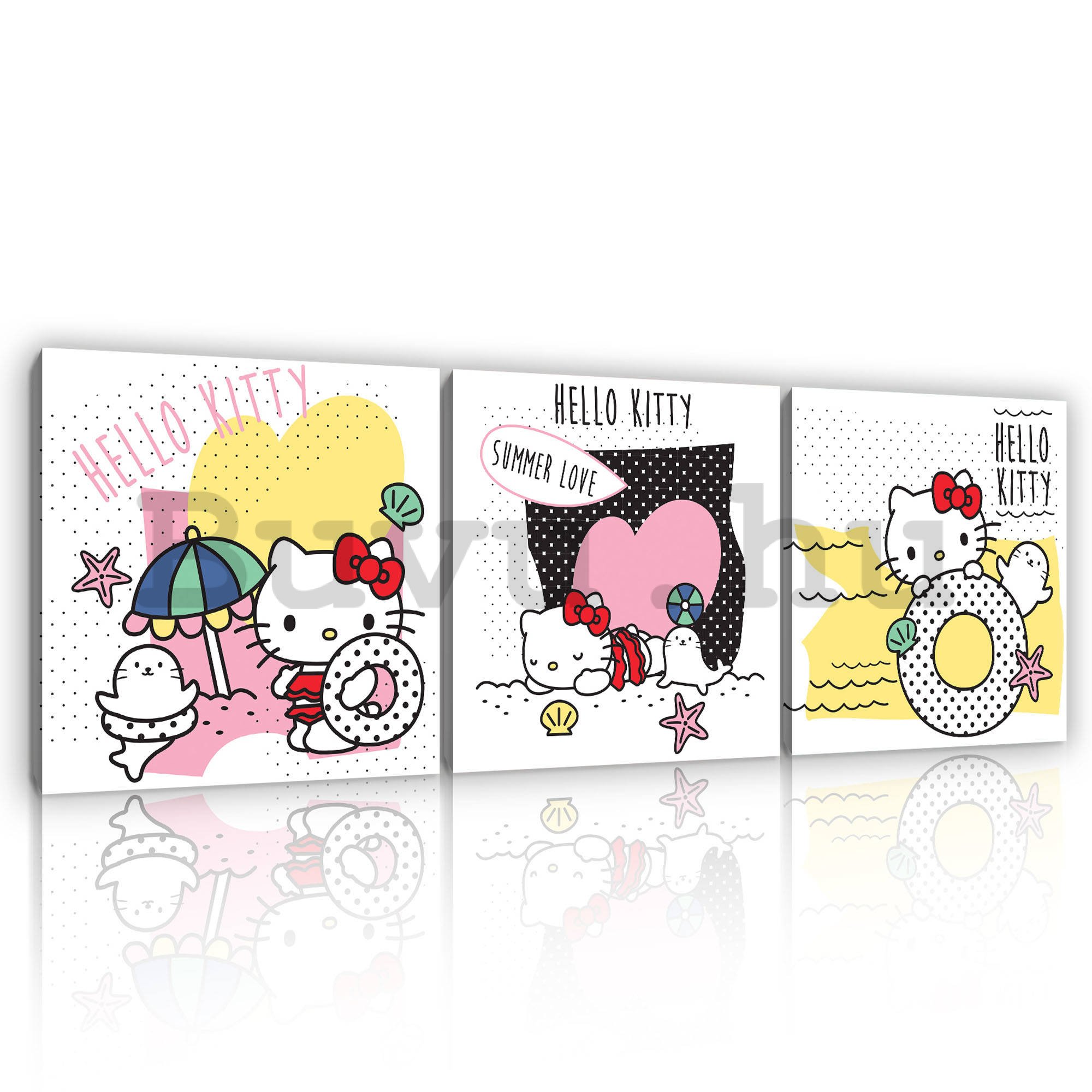 Vászonkép: Hello Kitty (4) - készlet 3db 25x25cm