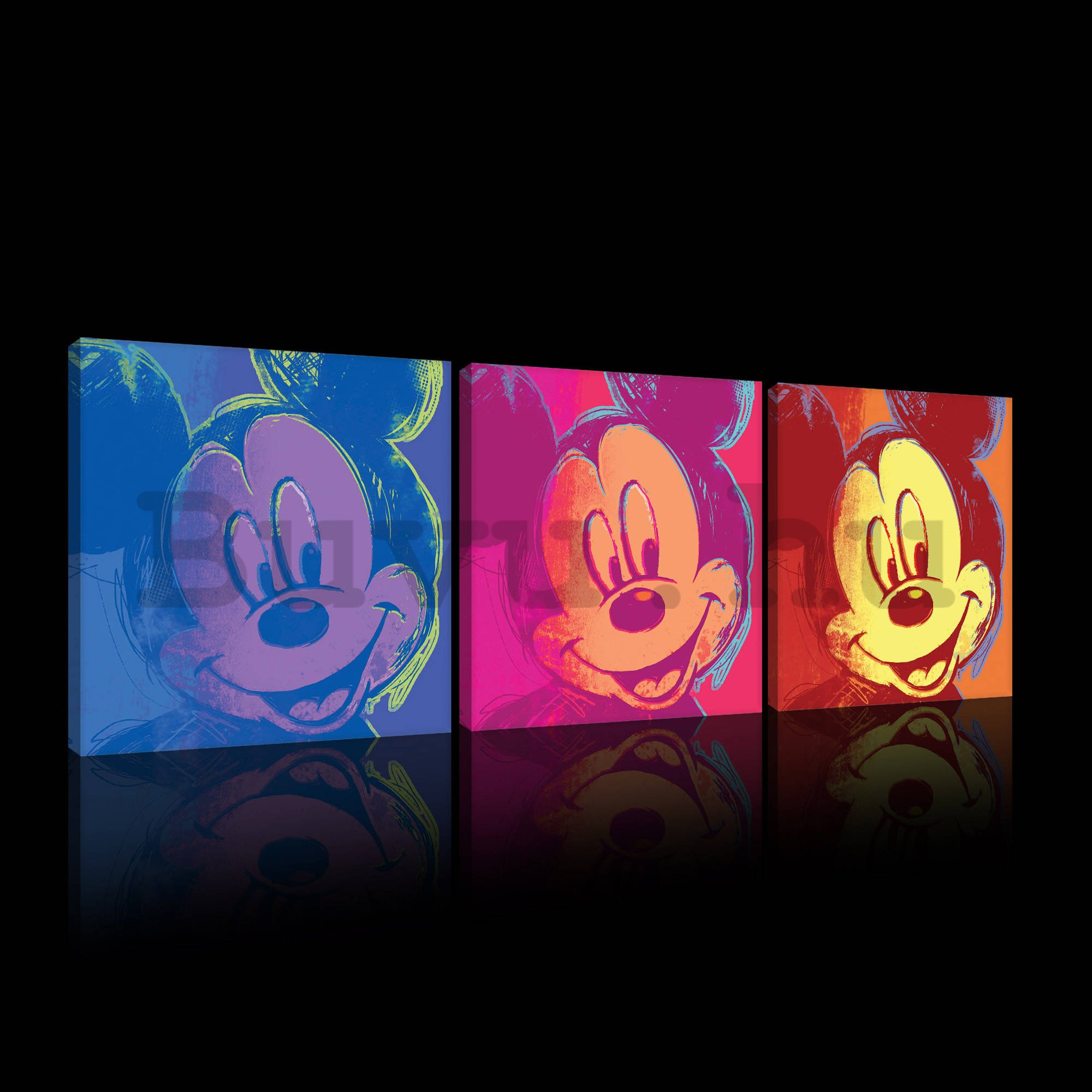 Vászonkép: Mickey Mouse - készlet 3db 25x25cm