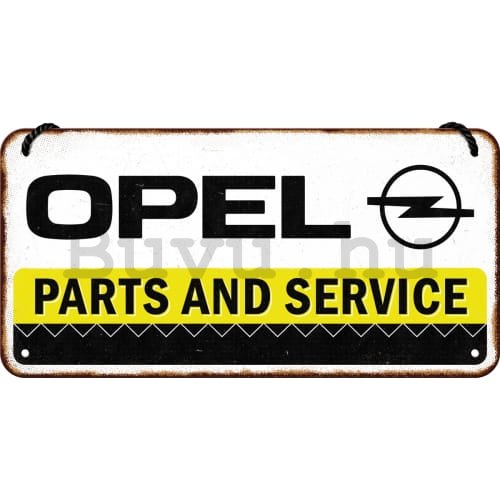 Fémtáblák: Opel (Parts and Service) - 20x10 cm