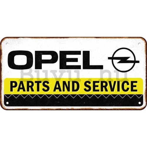 Fémtáblák: Opel (Parts and Service) - 20x10 cm