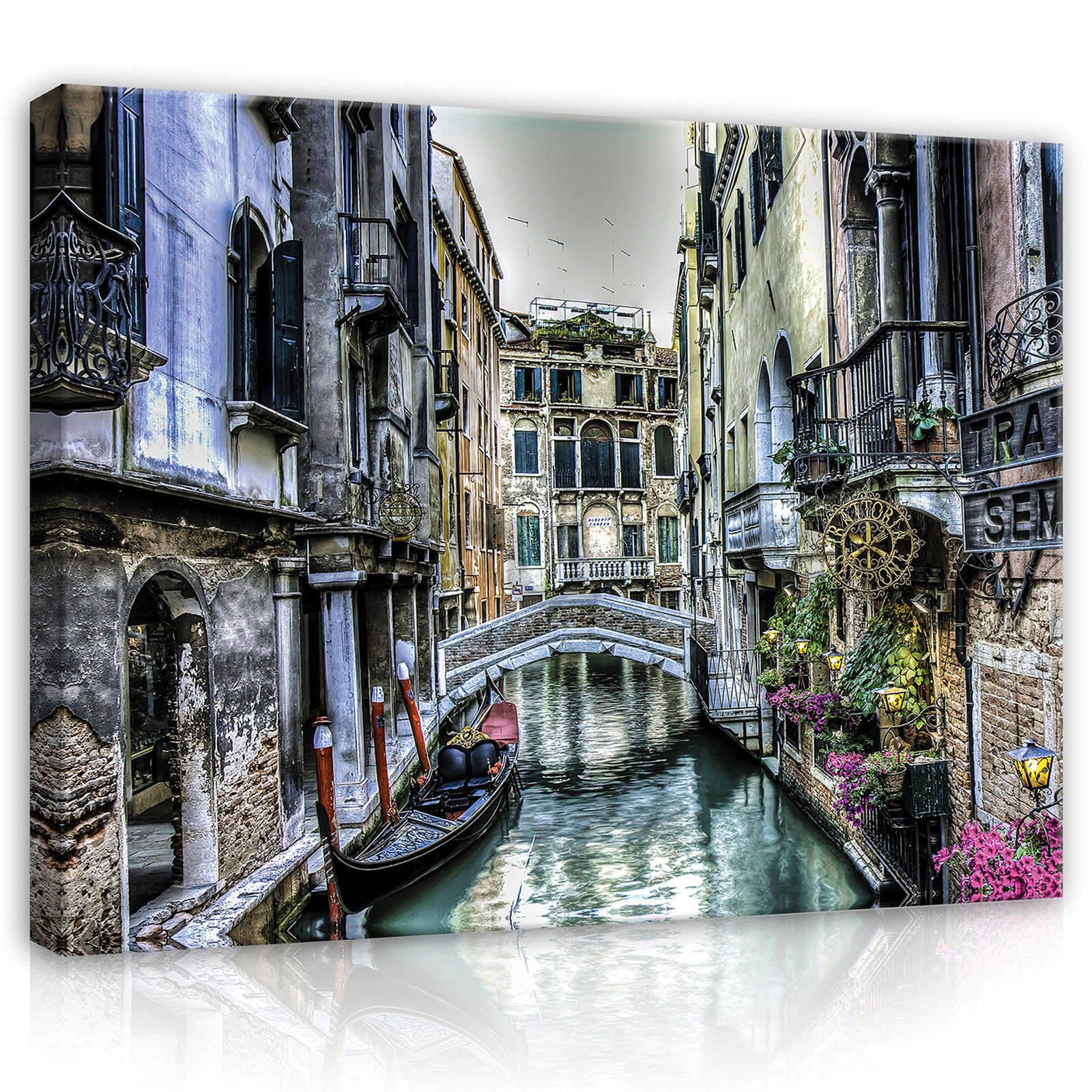 Vászonkép: Velence (Canal) - 80x60 cm
