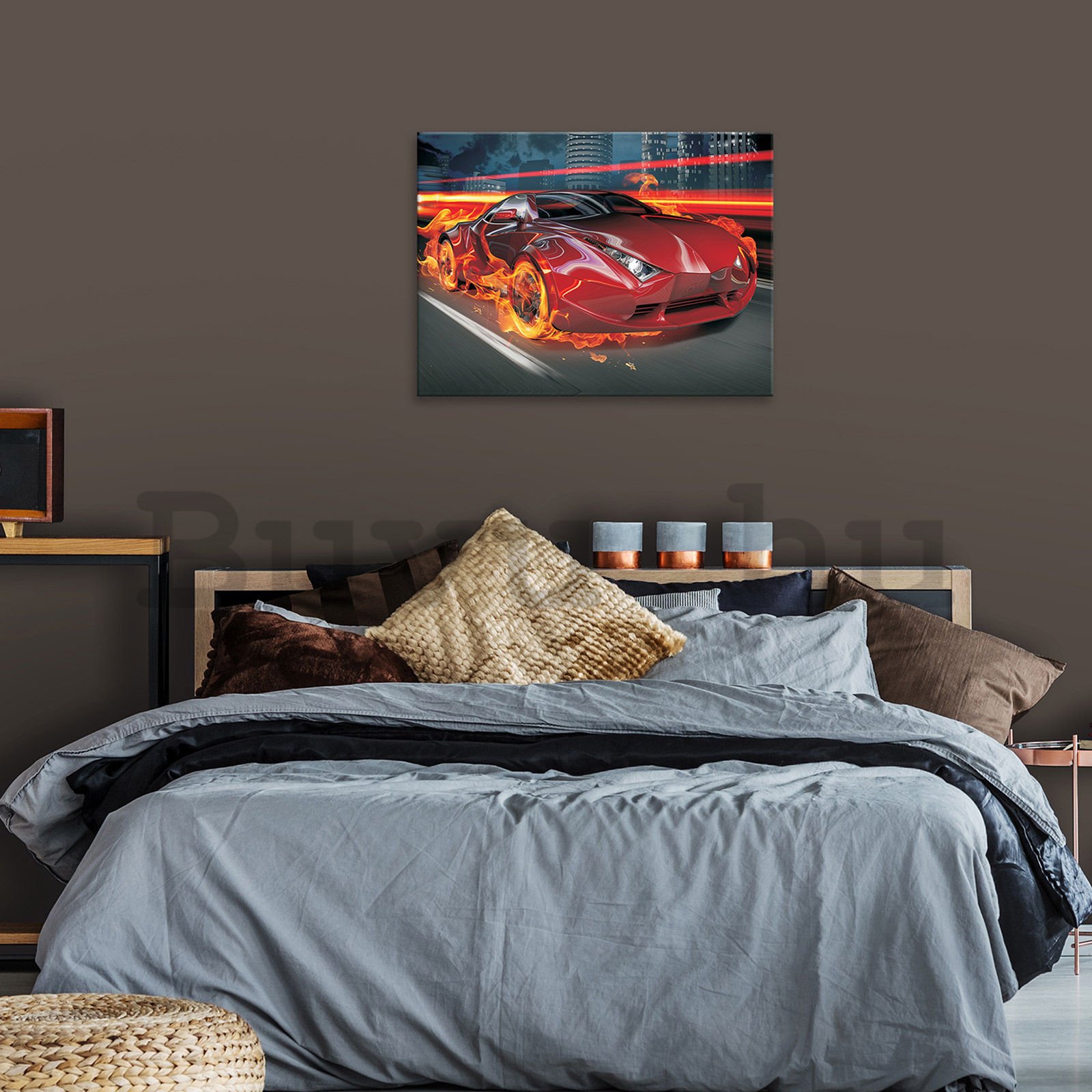 Vászonkép: Vörös autó - 80x60 cm