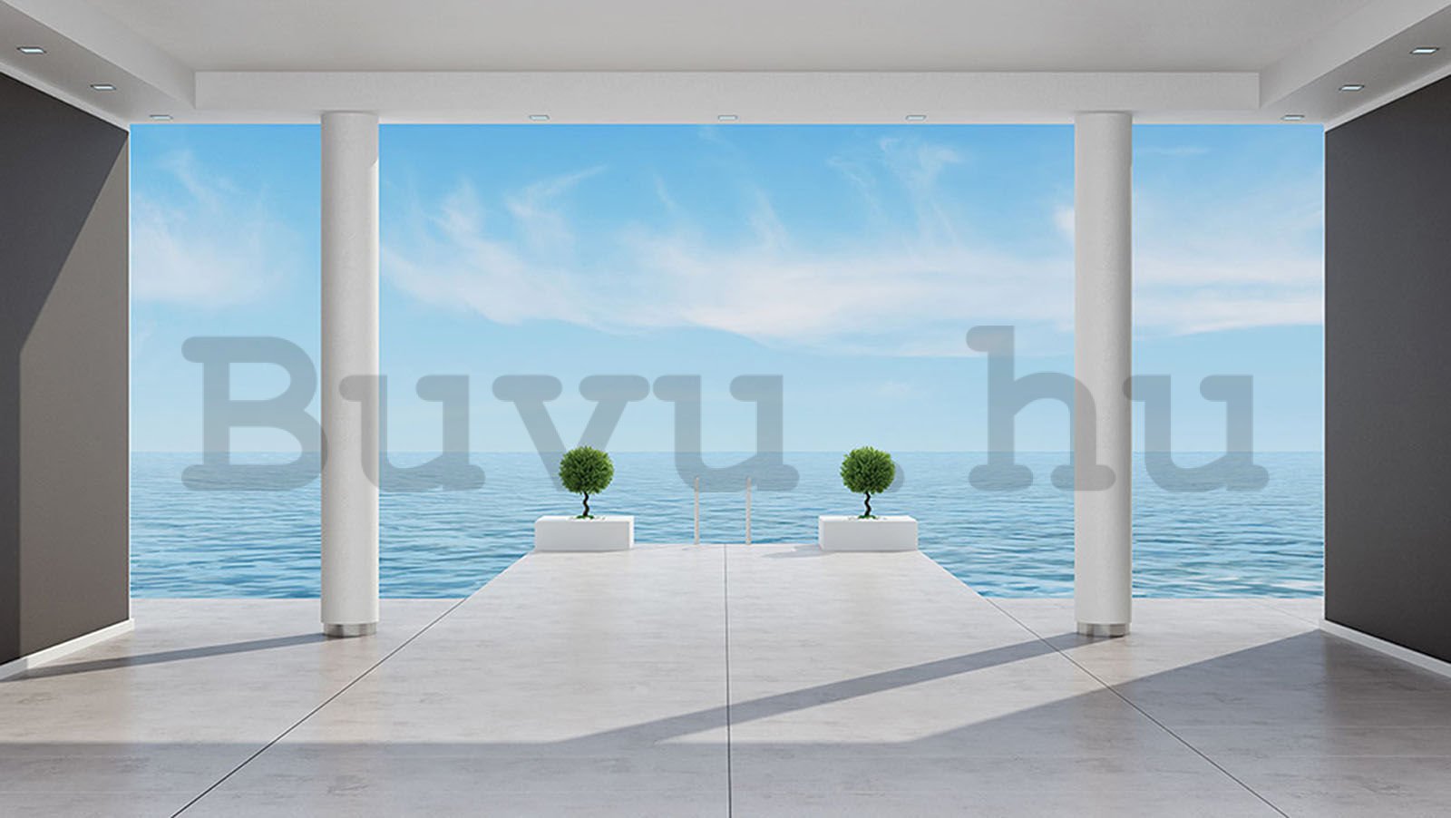Vlies fotótapéta: Kilátás a tengerre (terasz) - 368x254 cm