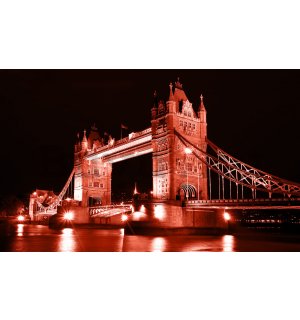 Vlies fotótapéta: Megvilágított Tower híd - 152,5x104 cm