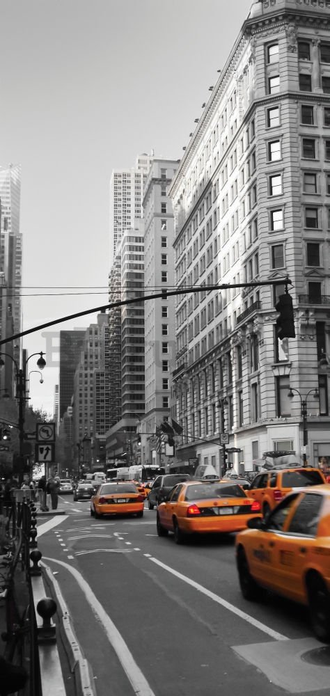 Fotótapéta: New York Taxi - 100x211 cm