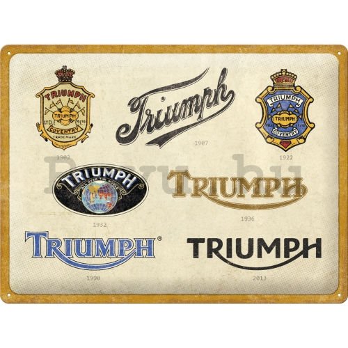 Fémtáblák: Triumph Logo Evolution - 40x30 cm