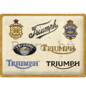 Fémtáblák: Triumph Logo Evolution - 40x30 cm