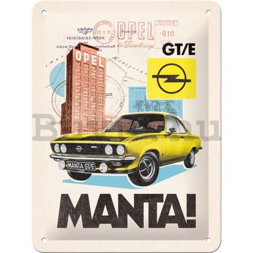 Fémtáblák: Opel Manta! GT/E - 15x20 cm