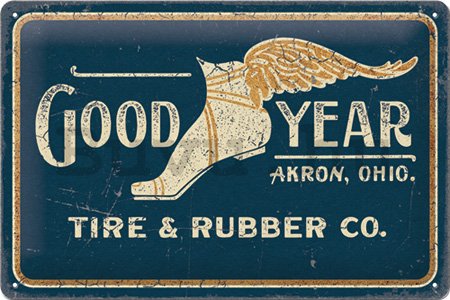 Fémtáblák: Goodyear 1901 - 30x20 cm