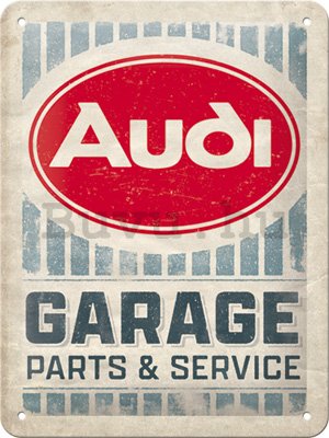 Fémtáblák: Audi (Garage Parts & Service) - 15x20 cm