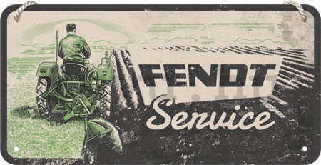 Fémtáblák: Fendt Field Service - 20x10 cm