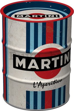 Fém hordó-persely: Martini