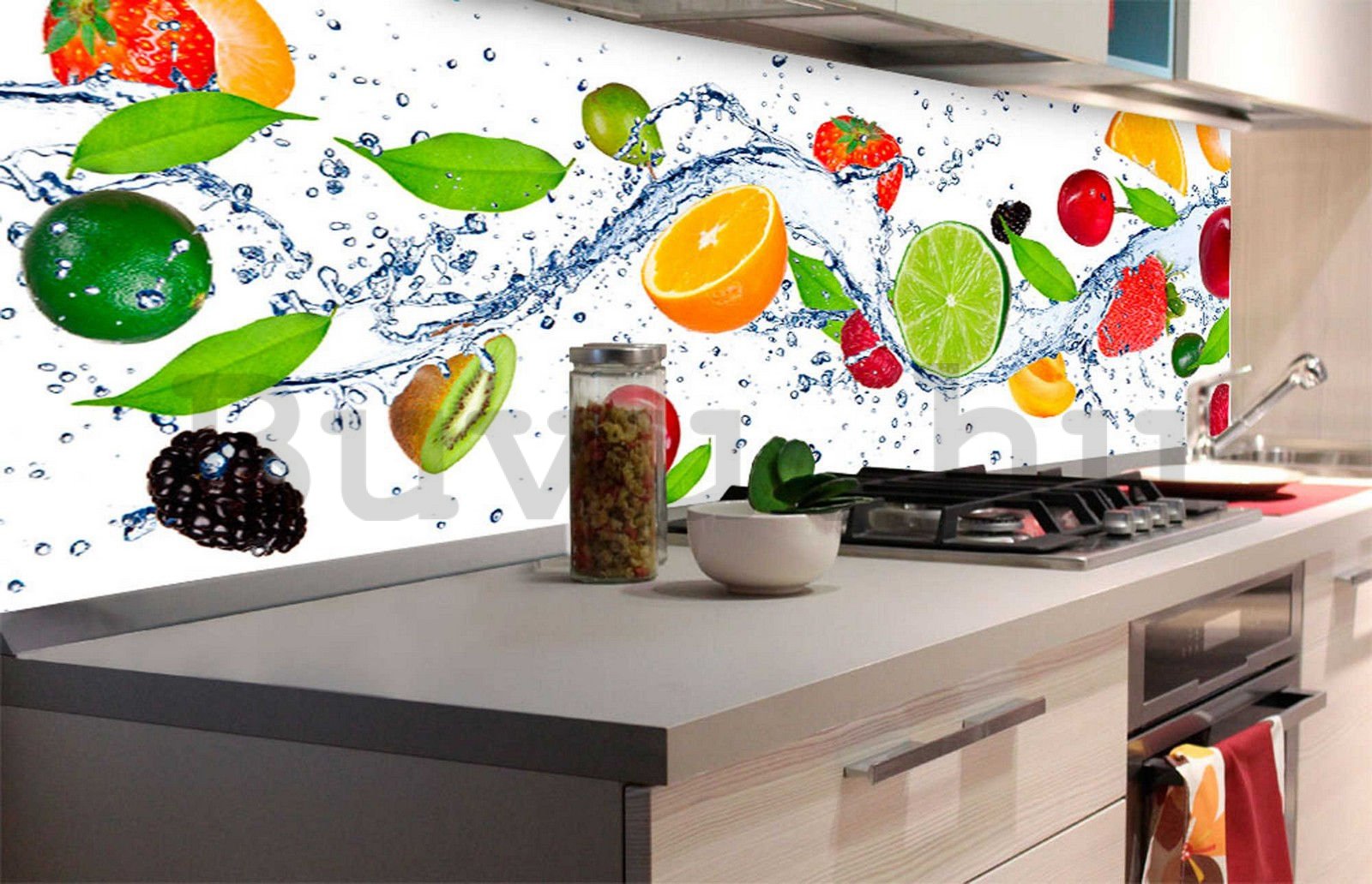 Öntapadós mosható fotófotótapéta konyhába - Citrusfélék, 180x60 cm