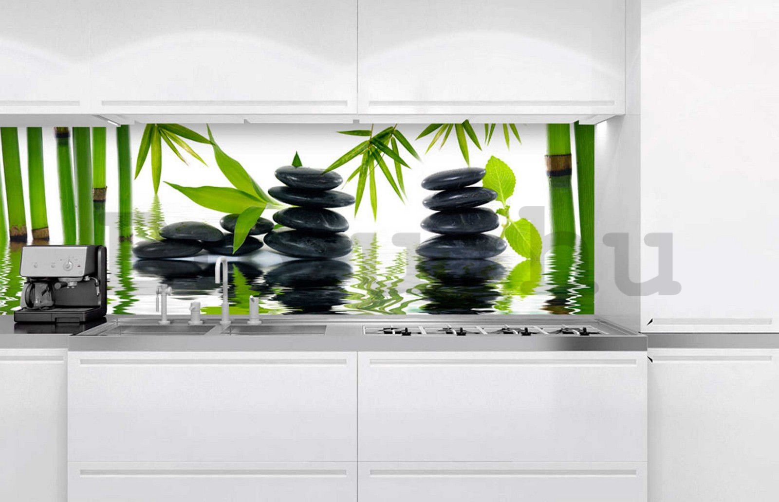 Öntapadós mosható fotótapéta konyhába - Zen Stones, 180x60 cm