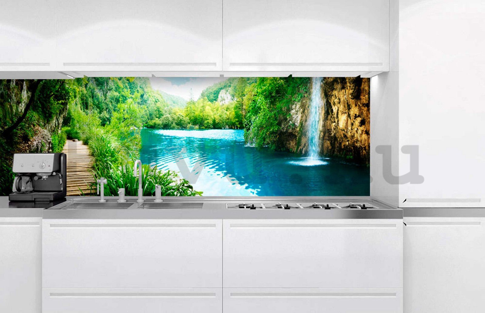 Öntapadós mosható fotótapéta konyhába - Plitvicei-tavak, 180x60 cm