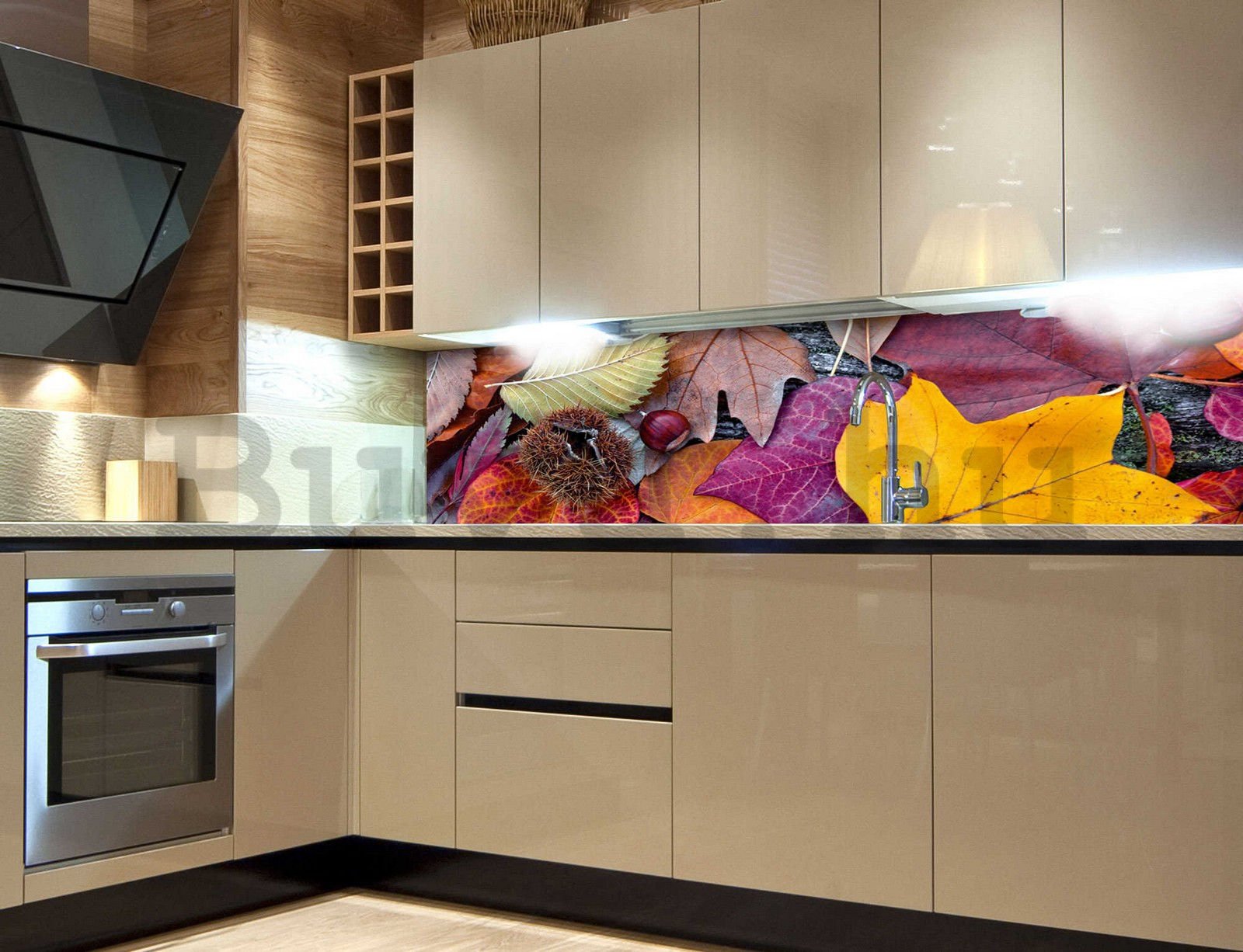 Öntapadós mosható fotótapéta konyhába - Ősz, 180x60 cm