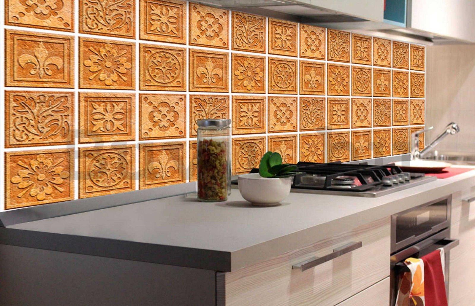 Öntapadós mosható tapéta konyhába - Gránit csempe, 180x60 cm