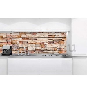 Öntapadós mosható tapéta konyhába - Kő fal, 180x60 cm
