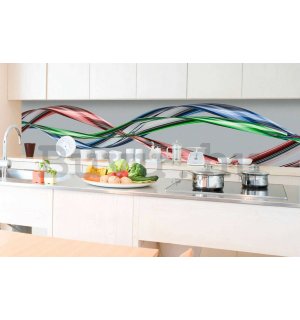 Öntapadós mosható tapéta konyhába - Fényes hullámok, 180x60 cm