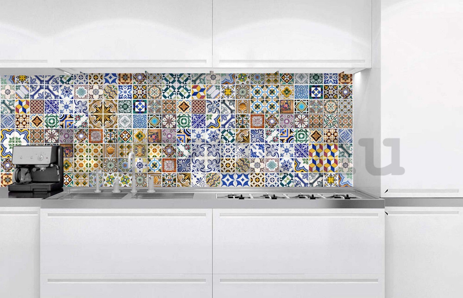 Öntapadós mosható tapéta konyhába - Portugál csempe, 180x60 cm