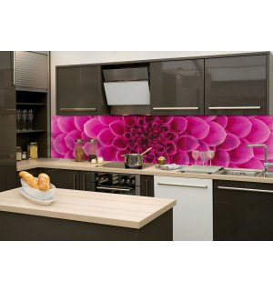 Öntapadós mosható fotótapéta konyhába - Rózsaszín Dália, 260x60 cm