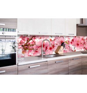 Öntapadós mosható tapéta konyhába - Virágzó almafa, 260x60 cm