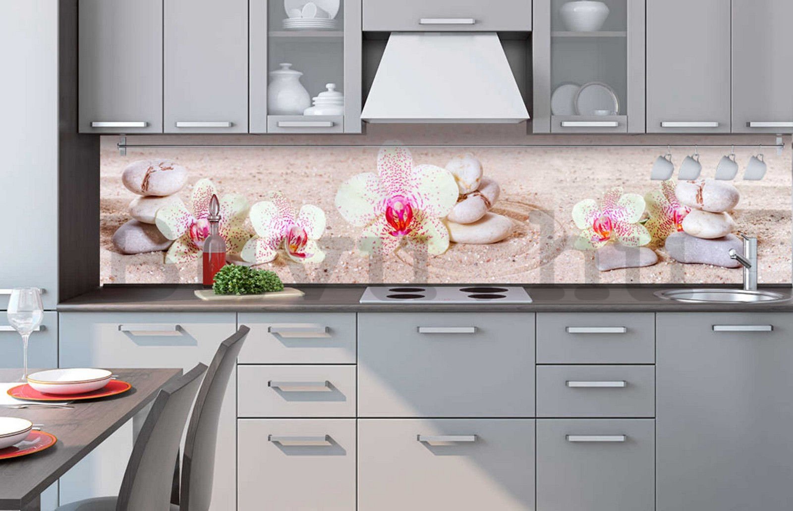 Öntapadós mosható tapéta konyhába - Zen kert, 260x60 cm