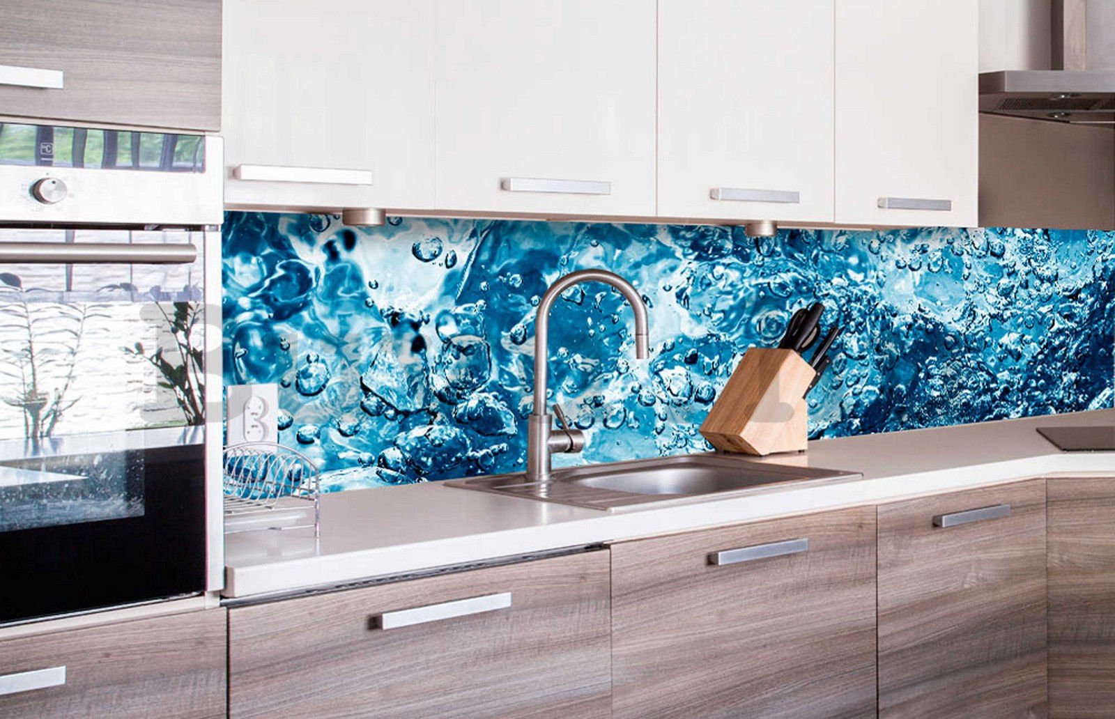 Öntapadós mosható tapéta konyhába - Szénsavas víz, 260x60 cm