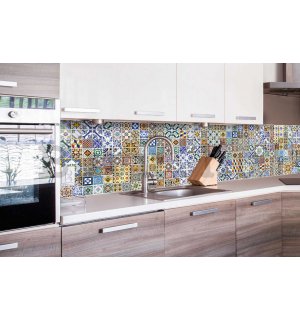 Öntapadós mosható tapéta konyhába - Portugál csempe, 260x60 cm
