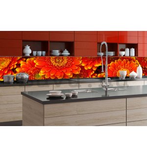 Öntapadós mosható tapéta konyhába - Gerbera, 350x60 cm