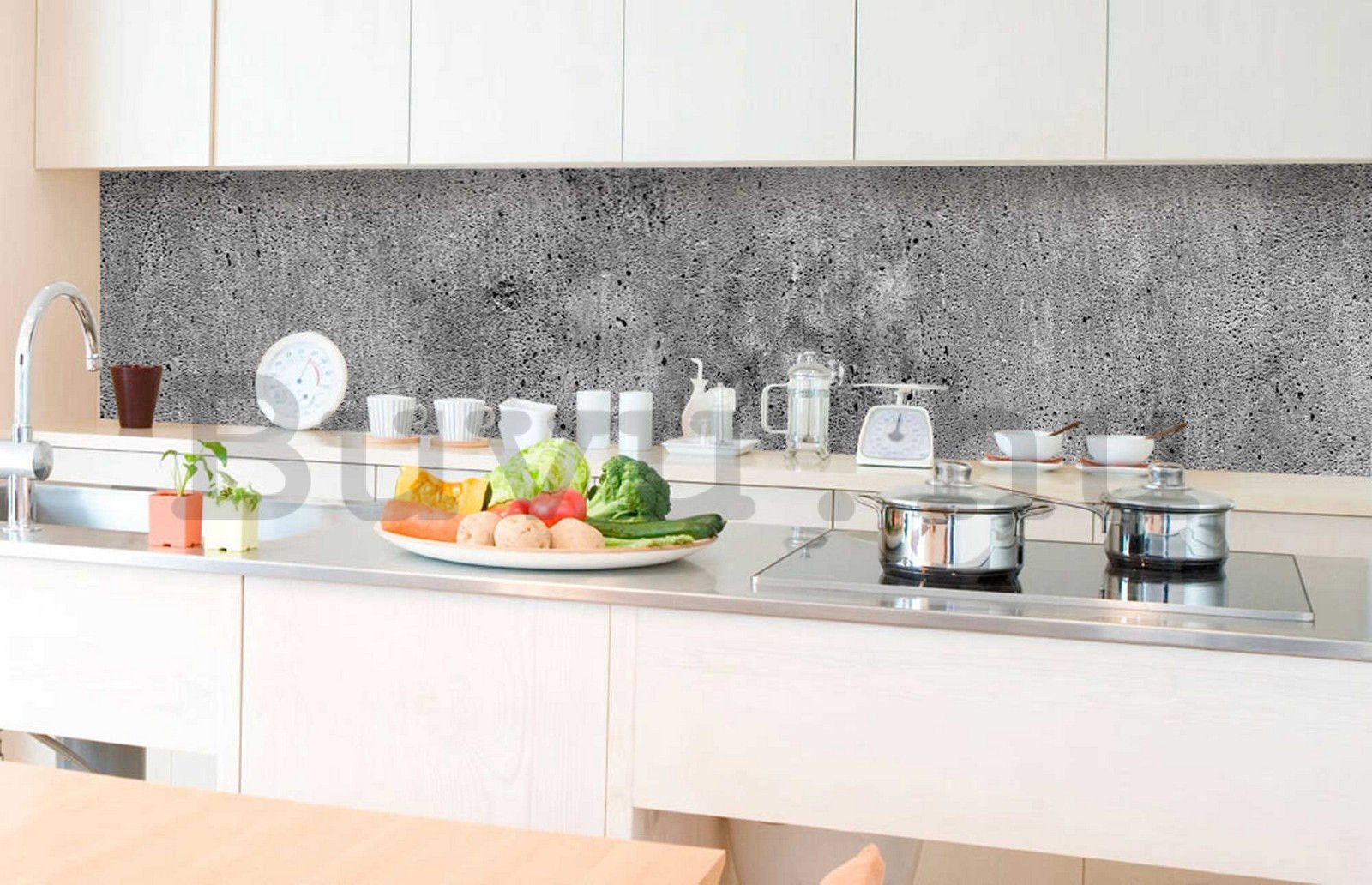 Öntapadós mosható tapéta konyhába - Konkrét, 350x60 cm