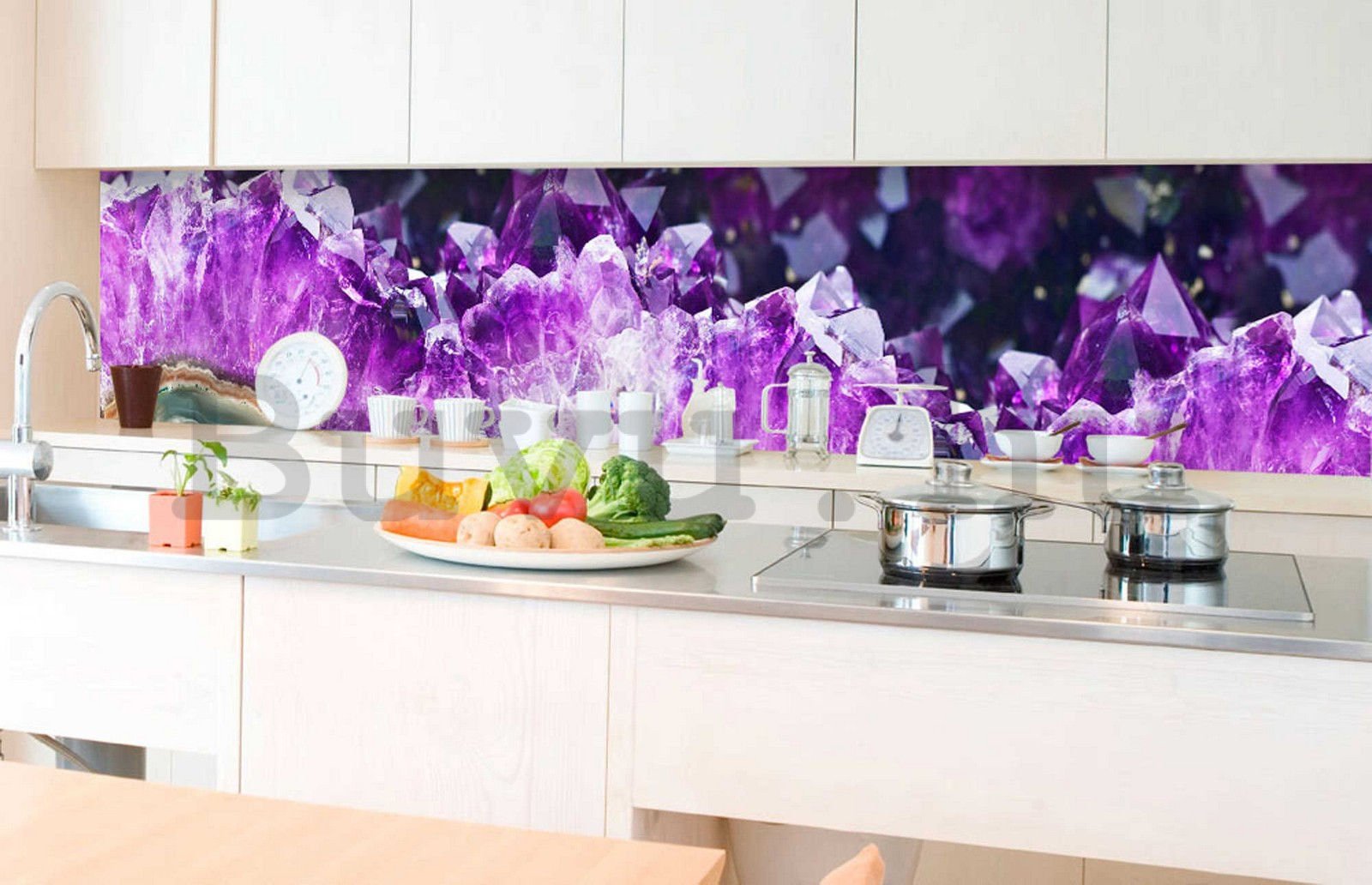 Öntapadós mosható tapéta konyhába - Ametiszt, 350x60 cm