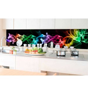 Öntapadós mosható tapéta konyhába - Színes füst (2), 350x60 cm